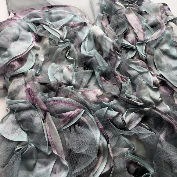 BCBGMAXAZRIA EVA Organza Ruffle Dress - Picture 4 of 8